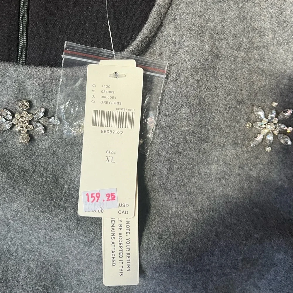 Anthropologie Gray Bedazzled Dress - Picture 5 of 6